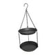 thumbnail image 5 of Comedero colgante para pájaros para exteriores, ideal para amantes de las aves, fácil de limpiar, para niños, con doble placa. Gris, 5 of 9