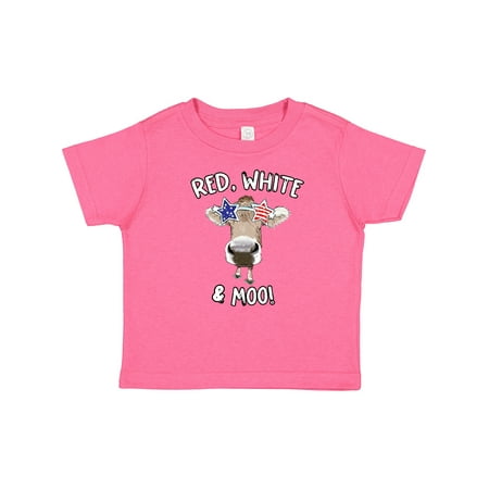 

Inktastic 4th of July Red White & Moo Patriotic Cow in Shades Gift Baby Boy or Baby Girl T-Shirt