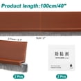 thumbnail image 2 of Uxcell 2 Pcs Door Sweep, 2 Inch x 40 Inch Door Bottom Sweep Door Brush, Brown, 2 of 7