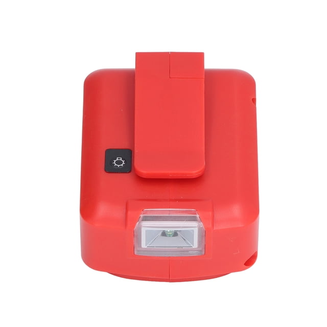 Abastado Adaptateur de Lumière LED Double USB Chargeur de Source d'Alimentation Batterie Lithium Convertisseur Entrée 14.4?18V Interface 2