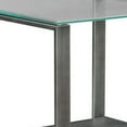 thumbnail image 3 of Kejo 22 Inch Floating End Table, Glass Top, Open Shelf, Brown- Saltoro Sherpi, 3 of 5