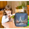 thumbnail image 6 of Square Lunch Bag 10.5*3.5*9.5 Inches Cooler Bag Lunch Bag Insulation Portable Durable Fashion Christmas Snow Scene, 6 of 6