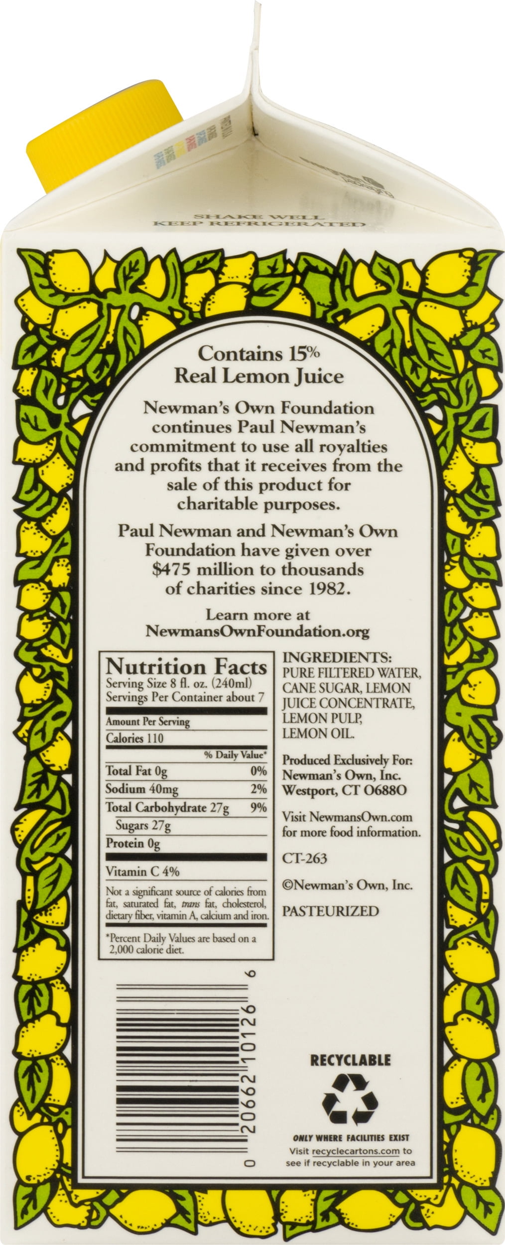 Newman's Own Virgin Lemonade