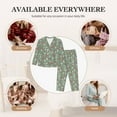 thumbnail image 5 of Kdxio Ensemble de Pyjama Rétro Hippie Imprimé Champignon pour Femmes Boutonné 2 Pcs Pjs Manches Longues Surdimensionné avec Poches-Grand, 5 of 5