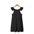 thumbnail image 2 of Ketyyh-chn99 Robe d'Été pour Bébé Fille Robe d'Été Sans Manches à Volants Décontractée Taille 2-3 Ans, Noir, 2 of 4