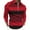 Red, variant on ZCFZJW Men's Long Sleeve Shirts Quarter-Zip Casual Striped Color Block Printed Slim Fit Lapel V Neck Basic Designed Cotton Golf Athletic Shirts Red XXL