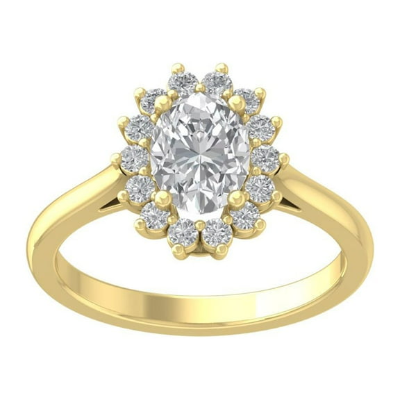 Araiya 10K Yellow Gold Diamond and Amethyst Ring (1/3 cttw, I-J Color, I2-I3 Clarity), Size 9