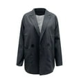 thumbnail image 4 of IROINNID Women's Blazer Jacket Long Sleeve Solid Color Peak Lapel Outwear, Loose Autumn Winter Small Suit Single Spring and Autumn Suit Jacket, 4 of 5