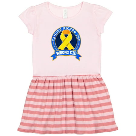 

Inktastic Childhood Cancer Pediatric Cancer Ribbon Gift Toddler Girl Dress