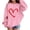 Pink, variant on KAUOD Teen Girls Crew Neck Sweatshirts Cute Heart Print Long Sleeve Pullover Tops Clothes Kids Cotton Soft Walking Hoodies