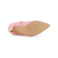 thumbnail image 5 of BLISSFUL STEP Women's Stiletto High Heels Mesh Fabric Ankle Boots Green Pink (Size 11), 5 of 7