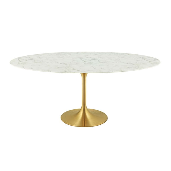 Modern Deco Contemporary Urban Design Kitchen Dining Room Dining Table, Metal Steel Artificial Marble, Gold White