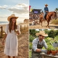 thumbnail image 6 of Jiibva Straw Panama Hat Handmade Crochet Western Cowboy Hat Casual Summer Wide Brim Beach Hat For Outdoor Sun Protection, 6 of 7