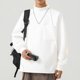thumbnail image 4 of pstuiky manga larga para hombre, Blusas y camisas casuales de cuello redondo y manga larga de color liso para hombre salir tops xxl, 4 of 5