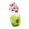 thumbnail image 2 of Precioso adorno de canasta de Pascua con 12 conejitos, contenedor de dulces, golosinas y bolsa de regalo. Patrón de mariquita, 2 of 9