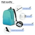 thumbnail image 4 of Naloa Teal Turquoise Canvas Backpack for Men Women Rucksack Casual Travel Daypack College Tote Satchel Bookbag for Teens-Medium, 4 of 7