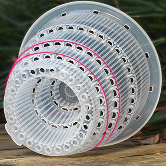 WORGEOUS 4Pcs Slotted Orchid Pots Breathable Plastic Planters for Garden