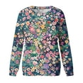 thumbnail image 2 of Cilsoka Plus Size Hoodies for Women 4x-5x Oversized Crewneck Sweatshirts Women Graphic Fall Winter Lightweight Pullover Hoodie Women Womens Floral Tops Plus Size My Orders past Orders, 2 of 4