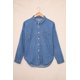 thumbnail image 1 of ABPHQTO Camisa vaquera de manga larga con botones y cuello vuelto para mujer, 1 of 5