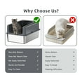 thumbnail image 6 of Bsadne Stainless Steel Cat Litter Box with High-Sided - Durable, Hygienic, and Escape (24'' x 16'' x 12''), 6 of 6