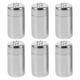 thumbnail image 1 of 6 piezas de acero inoxidable sal azúcar especias pimentero mini latas de condimento botella contenedor de polvo dispensador de condimentos caja de tarros para viajes camping, 1 of 6