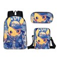 thumbnail image 1 of Lovable Bao Kemeng Student Schoolbag Three-piece Set, Boys And Girls Schoolbag, Large Capacity Backpack-week, 1 of 4