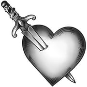 Inkbox Temporary Tattoos, Love+Sword, 2 Pack
