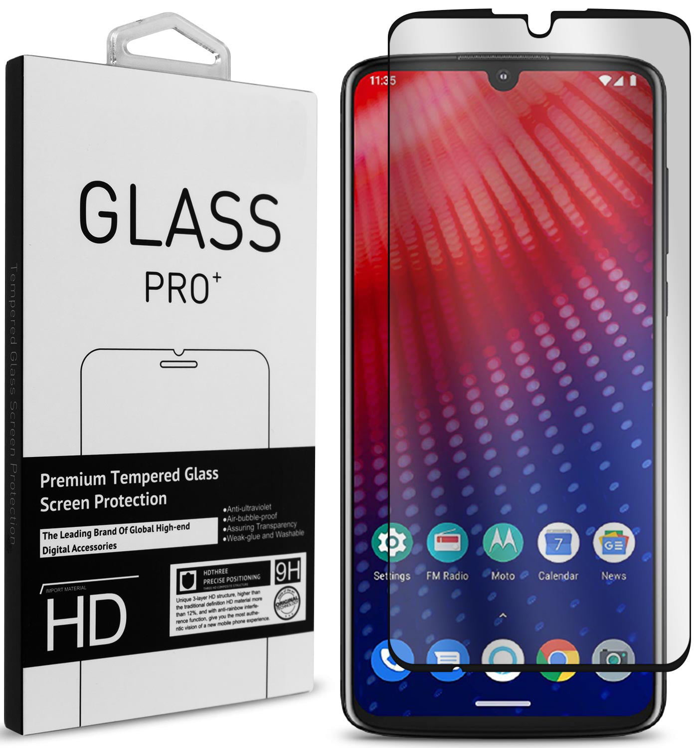 CoverON Motorola Moto Z4 Tempered Glass Screen Protector