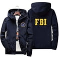 thumbnail image 3 of Nueva moda cremallera hombres mujeres sudaderas con capucha chaqueta estampado del FBI deporte Hip Hop Casual con cremallera Unisex de manga larga chaqueta con capucha abrigo Top 7XL, 3 of 4
