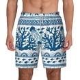 thumbnail image 2 of Goofa Sea Underwater Jellyfish Printed Men's Swim Trunks Board Shorts Quick Dry Mens Swimming Trunks with Compression Liner,Breathable Fit Hawaii Beach Shorts-Medium, 2 of 9