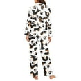 thumbnail image 3 of SEANATIVE Dachshund Paws Button Up Pajamas for Women Long Sleeve Pjs 2 Piece Women Loungewear Sets Outfits Size 4X-Large Soft Pj Loungewear Tops and Pants with Pockets, 3 of 7