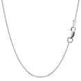thumbnail image 1 of Sterling Silver Rhodium Plated Cable Chain Necklace, 1.1mm, 20", 1 of 1