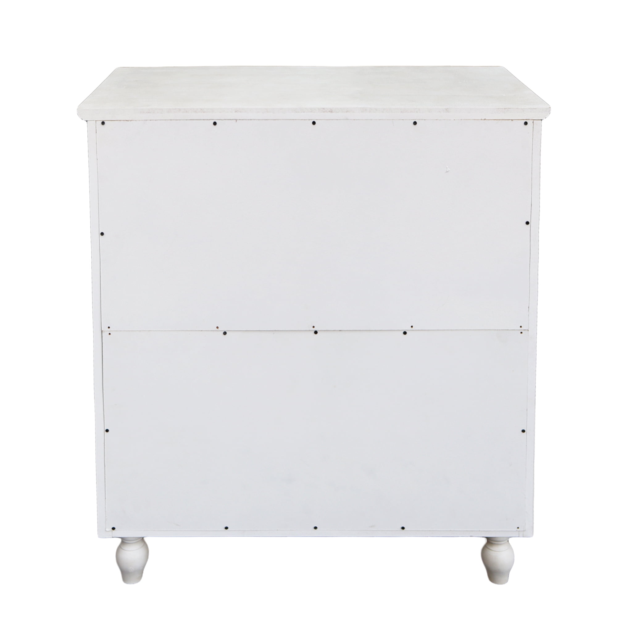 Parisloft Farmhouse Wood Storage Cabinet with Carved Doors and Movable Shelf, 34.5"H