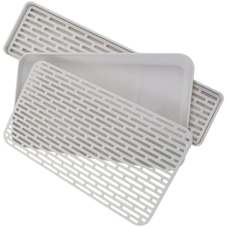 

2pcs Practical Draining Plate Home Draining Trays Simple Tableware Drain Tray