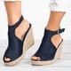 thumbnail image 1 of Moda mujer sólido verano señoras cómodas sandalias talón pendiente Casual playa zapatos Wmkox8yii  sa876, 1 of 4