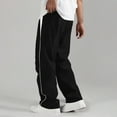 thumbnail image 7 of LNWUY Mens Baggy Sweatpants Wide Leg Y2k Elastic Waist Track Pants Vintage Patchwork Vacation Casual Pants 2025 Streetwear Black XL, 7 of 7