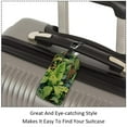 thumbnail image 3 of Square 2Pack PU Leather Tropical Plants Cruise Luggage Tag with Privacy Cover and Name ID Tag for Travel Handbags Backpacks Luggage Tags, 3 of 6