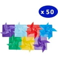 thumbnail image 2 of 50 Pcs Pinwheels, Toy Wind Spinners and Party Favors Gifts for Kids, Outdoor Decorational Pinwheels for Yard and Garden ( Red ), 2 of 7