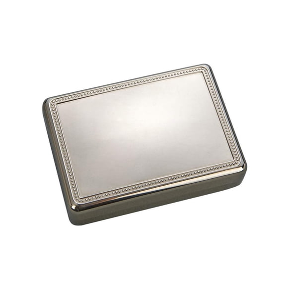 Creative Gifts International 027103 5.25 x 3.75 x 1.75 in. Double Velvet Jewelry Box - Nickel Plated