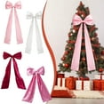 thumbnail image 4 of Giant 4 Ft Red Velvet Christmas Bow – Oversized Tree Topper for Christmas Tree, Window, Wall & Mantle Décor, Indoor & Outdoor Holiday Decoration, Big Red Velvet Bow for Xmas, Valentine’s, 4 of 7