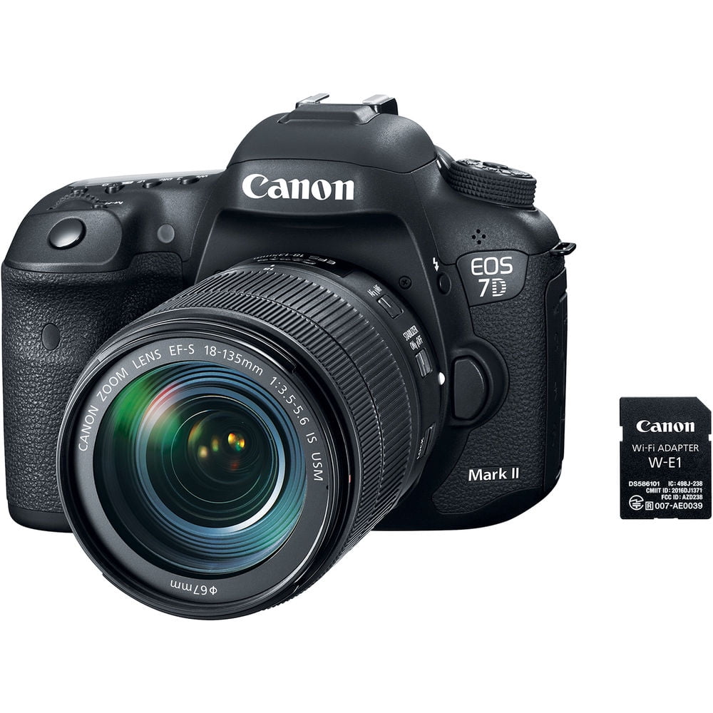 Canon EOS 7D Mark II DSLR Camera with f/3.5-5.6 IS USM Lens & W-E1 Wi-Fi Adapter - Walmart.com
