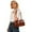 Brown, variant on Stylish and Functional Top Handle Satchel for Women with Secure Zipper Closure and Multiple Organizational Pockets