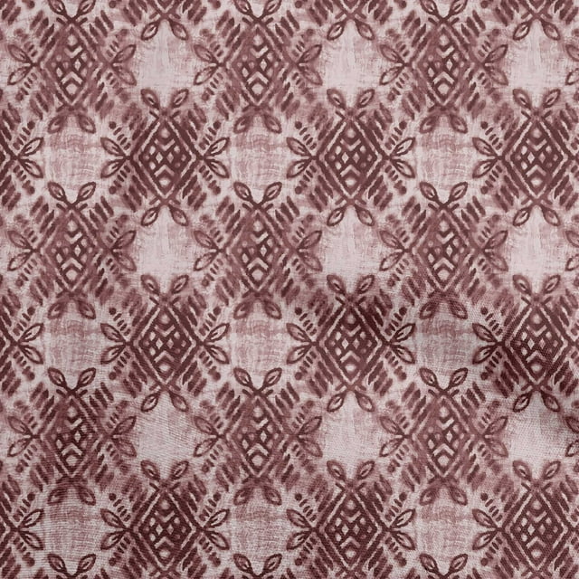 oneOone Velvet Dark Brown Fabric Geometric Fabric For Sewing Printed Craft Fabric By The Yard 58 Inch Wide