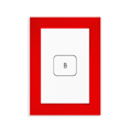 thumbnail image 1 of Keyboard Symbol B Art Deco  Fashion Picture Display Art Red Photo Frame, 1 of 4