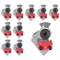 (10 Pcs) 37 Degree Angle Glad Hand for Semi Trucks - Red Universal Aluminum Gladhand for Semi Trailers - Red Emergency Handshake Kit Air Hose Brake Coupling Connector Part