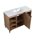 thumbnail image 4 of 48 in. Single Vanity in Natural Finish with Solid Surface Resin White Sink, 4 of 18