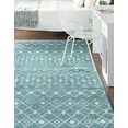 thumbnail image 3 of Rugs.com Moroccan Trellis Collection Rug – 8' x 10' Aqua Blue Medium Rug Perfect For Living Rooms, Large Dining Rooms, Open Floorplans, 3 of 7