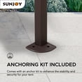 thumbnail image 4 of Sunjoy Tawney 11 ft. x 11 ft. Brown Pop Up Portable Steel Gazebo, 4 of 7