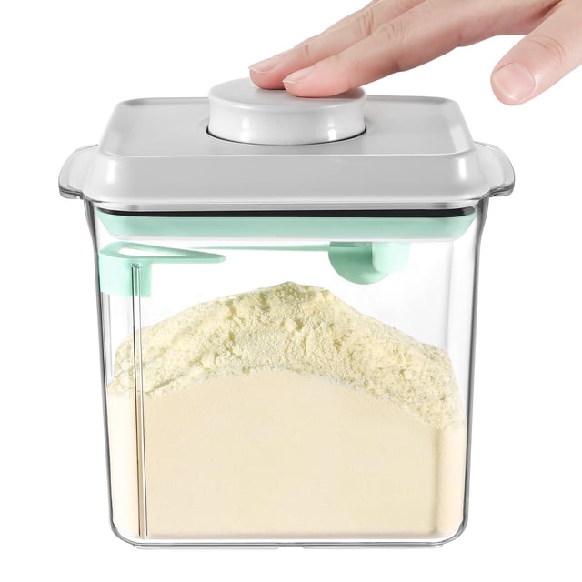 Juegos de recipientes herméticos para almacenamiento de alimentos, recipientes emergentes para alimentos con tapas, recipiente apilable para fórmula para cereales de azúcar (1700 ML)