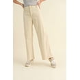 thumbnail image 3 of Miou Muse - High Rise Raw Hem Crop Wide Leg Pant - (29" Inseam) - MMP623, 3 of 10